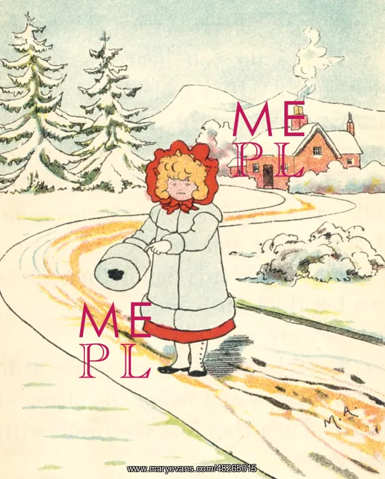: Little girl in the snow : Little girl in the snow