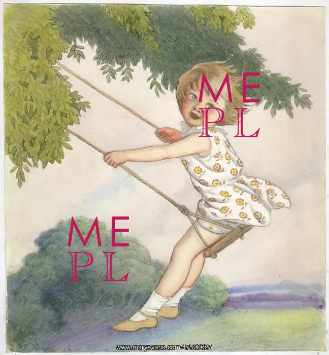 : Little Girl on a Swing : Little Girl on a Swing