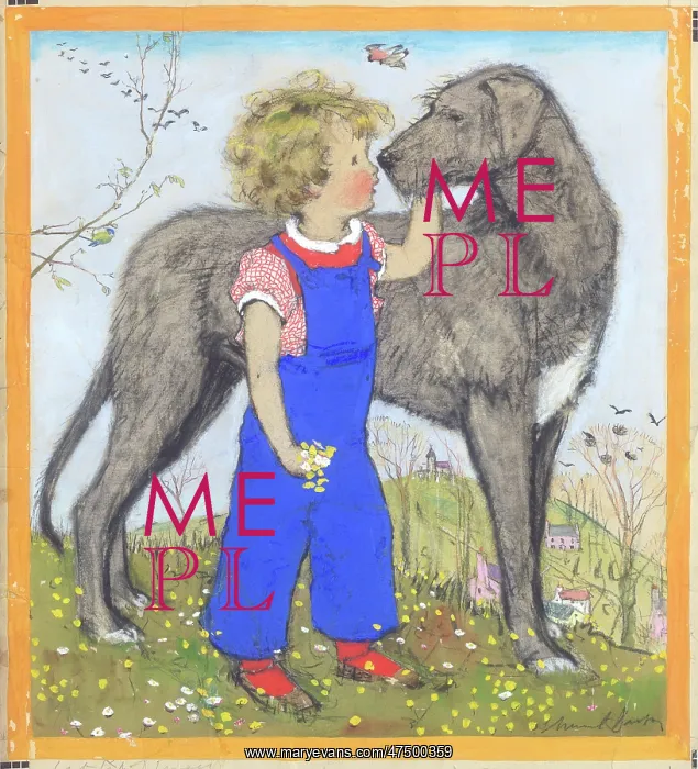  : Little Girl with a Wolfhound
