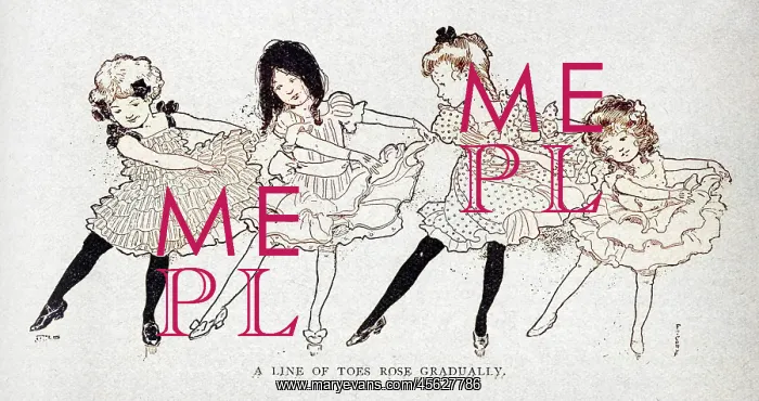 : Little girls dancing in a row : Little girls dancing in a row