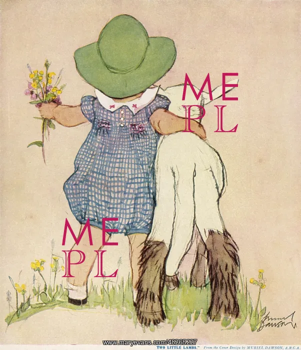 : Two Little Lambs by Muriel Dawson : Two Little Lambs by Muriel Dawson