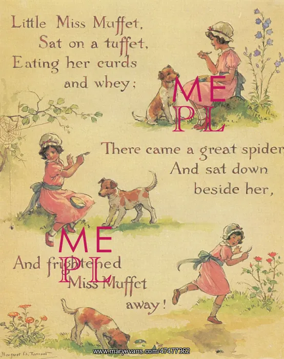 : Little Miss Muffet, Sat on a tuffet : Little Miss Muffet, Sat on a tuffet