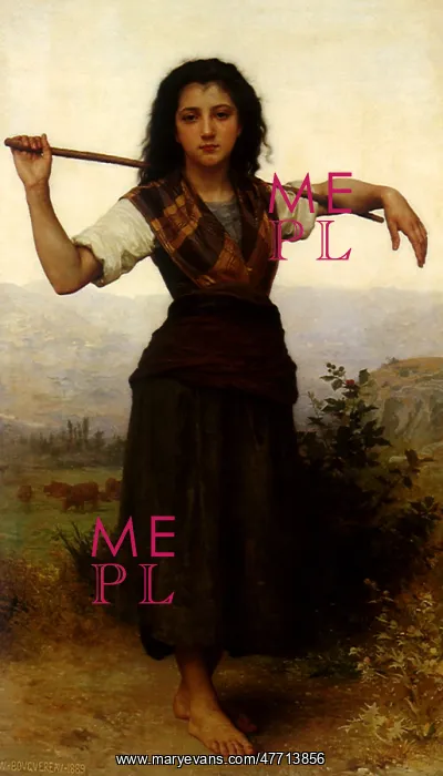 : The Little Shepherdess, by Bouguereau : The Little Shepherdess, by Bouguereau