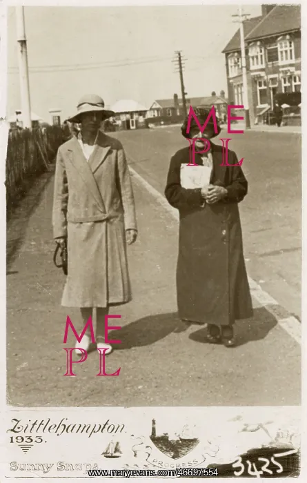 : Littlehampton - Lady and her elderly Mother on holiday : Littlehampton - Lady and her elderly Mother on holiday