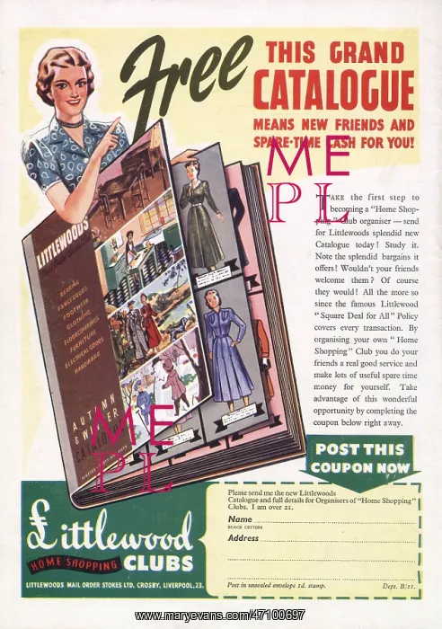 : Littlewoods Home Shopping advertisement : Littlewoods Home Shopping advertisement