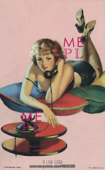 : A Live Wire - Mutoscope postcard : A Live Wire - Mutoscope postcard