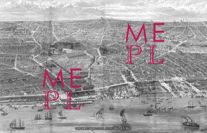 : Liverpool bird's eye view, 1886 : Liverpool bird's eye view, 1886