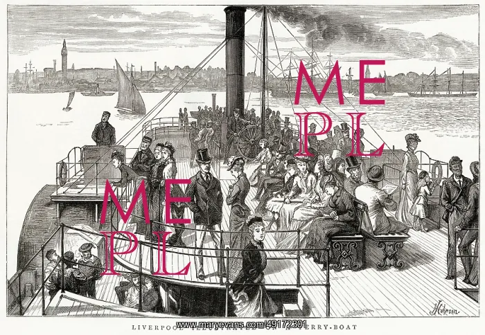 : Liverpool - on a ferry-boat 1877 : Liverpool - on a ferry-boat 1877