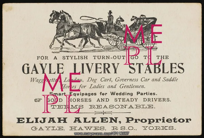 : Livery Stable Card : Livery Stable Card