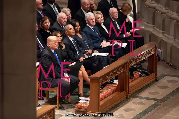 : Four living US Presidents seated in the same : Four living US Presidents seated in the same