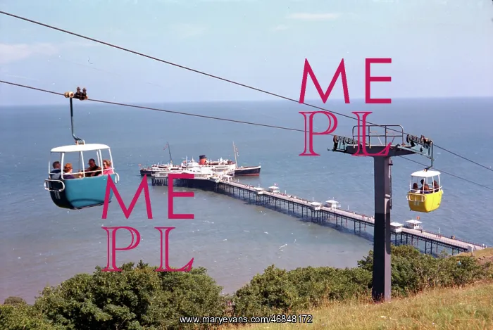 : Llandudno - Cable Railway and pier with passenger ferry : Llandudno - Cable Railway and pier with passenger ferry