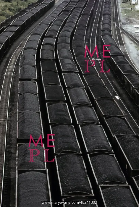  : Loaded coal cars sit in the rail yards at ?