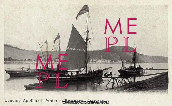 : Loading Appollinaris Water at Remagen, Germany : Loading Appollinaris Water at Remagen, Germany