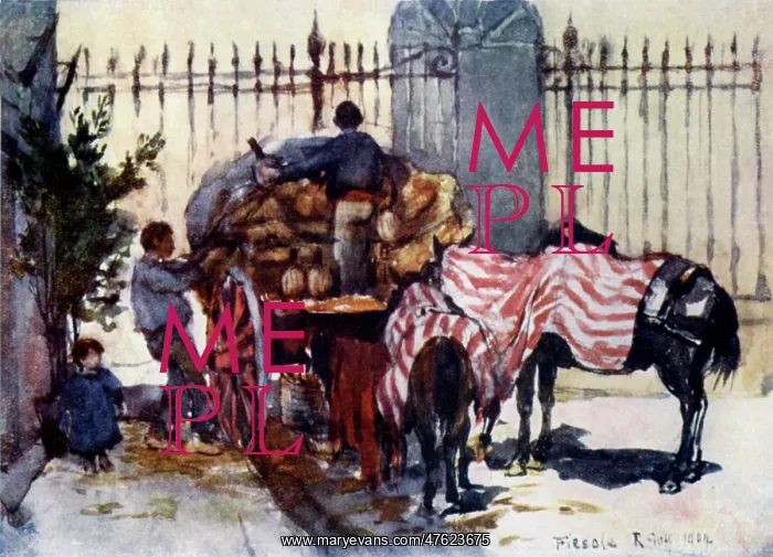 : Loading a cart with wine flasks, Florence, Italy - morning : Loading a cart with wine flasks, Florence, Italy - morning