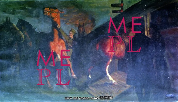 : Loading horses onto a train at night, WW1 : Loading horses onto a train at night, WW1