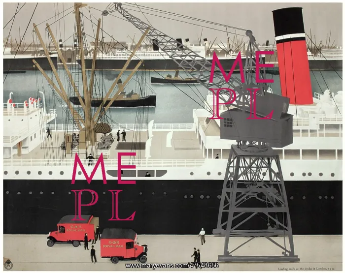 : Loading mails at the docks in London : Loading mails at the docks in London