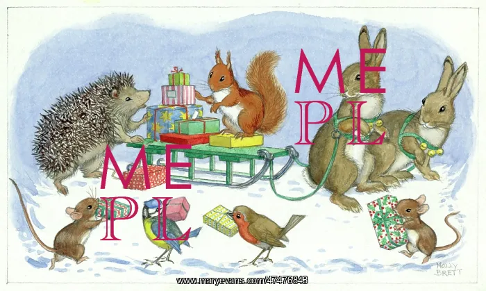 : Loading Up the Sledge - hedgehog, squirrel etc : Loading Up the Sledge - hedgehog, squirrel etc