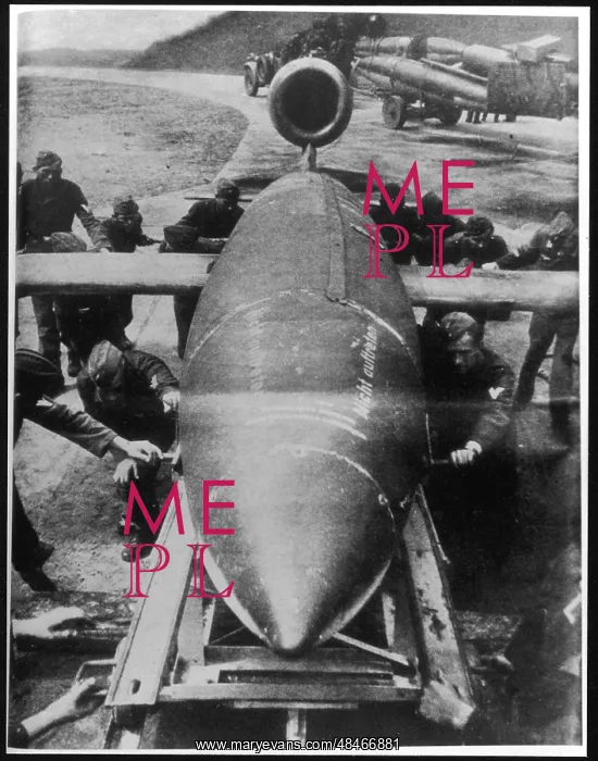: LOADING A V1 ROCKET : LOADING A V1 ROCKET