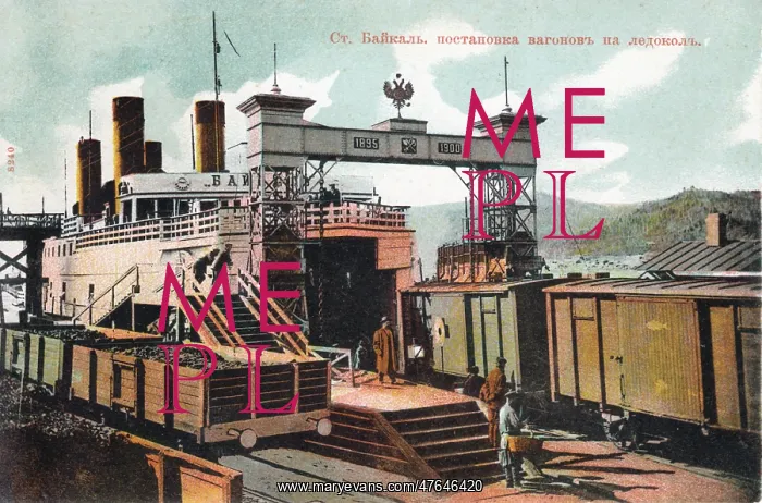 : Loading wagons on the Baikal : Loading wagons on the Baikal