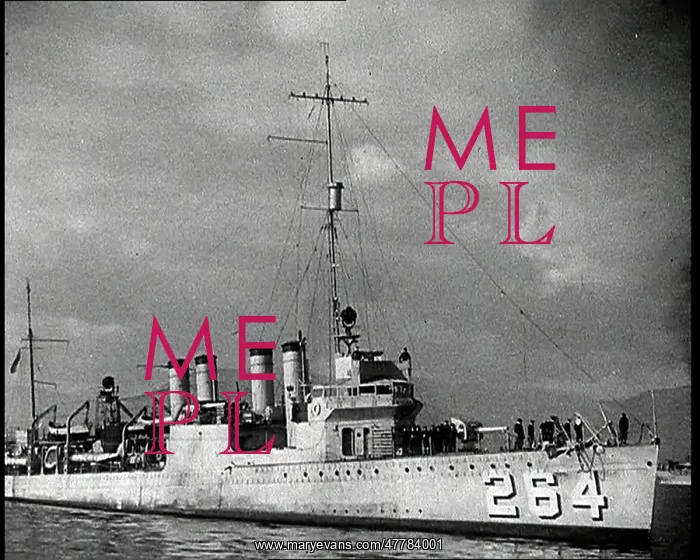 : A Loaned American Destroyer Arriving in Britain : A Loaned American Destroyer Arriving in Britain