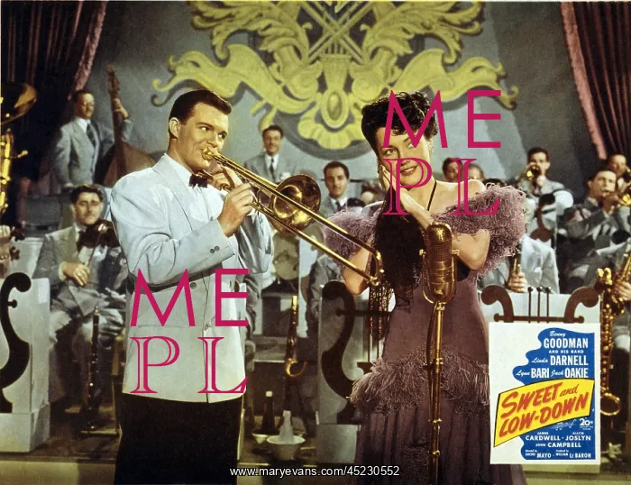 : Lobby card for SWEET AND LOW-DOWN, showing ? : Lobby card for SWEET AND LOW-DOWN, showing ?