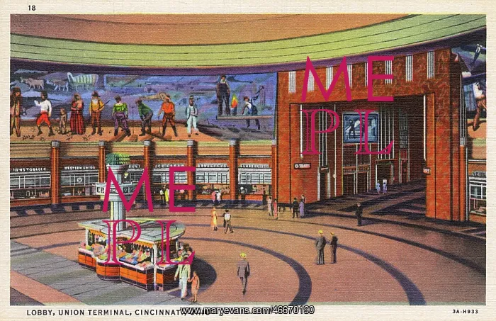 : Lobby of the Union Terminal, Cincinnati, Ohio, USA : Lobby of the Union Terminal, Cincinnati, Ohio, USA