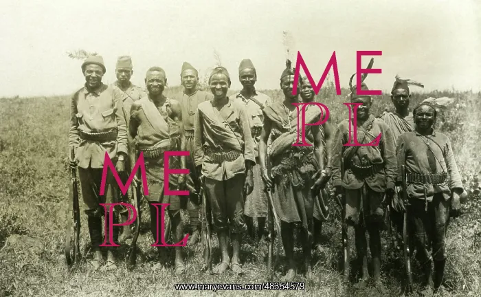 : Local auxiliary warriors under German command, around 1914 : Local auxiliary warriors under German command, around 1914