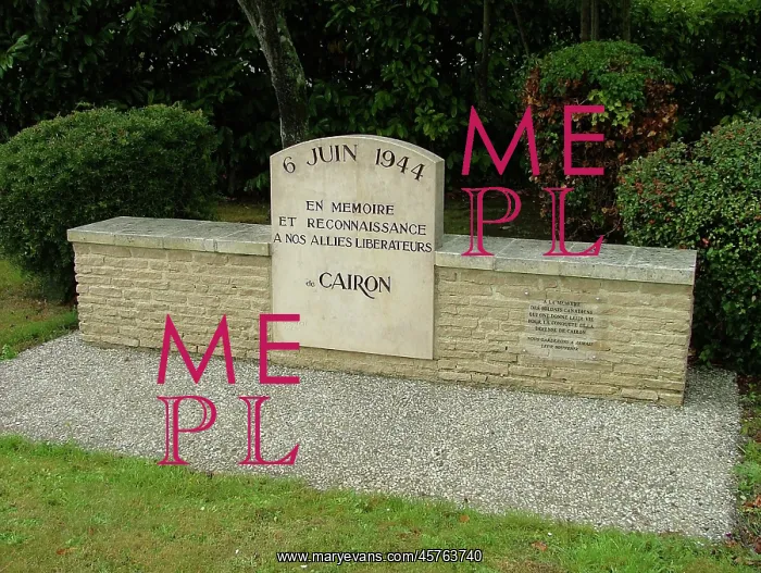 : Local Memorial in Cairon to Canadian Liberators : Local Memorial in Cairon to Canadian Liberators