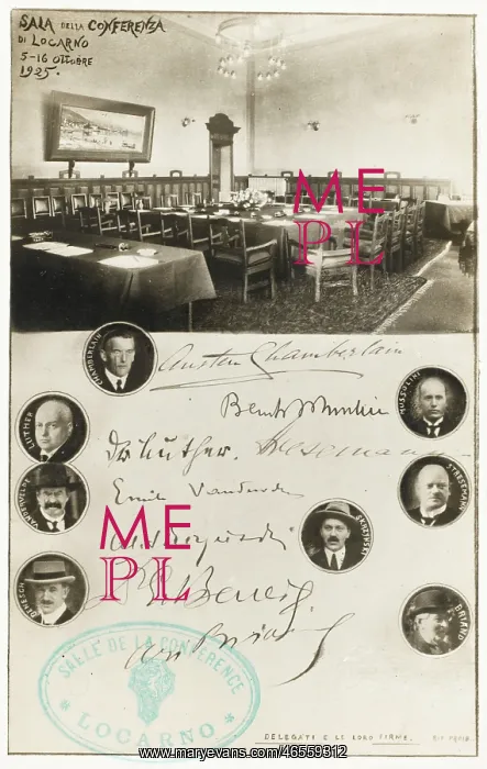 : Locarno Peace Conference 5th-16th October 1925 : Locarno Peace Conference 5th-16th October 1925