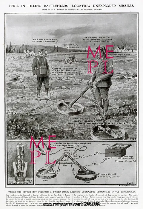 : Locating Unexploded Missiles 1919 : Locating Unexploded Missiles 1919