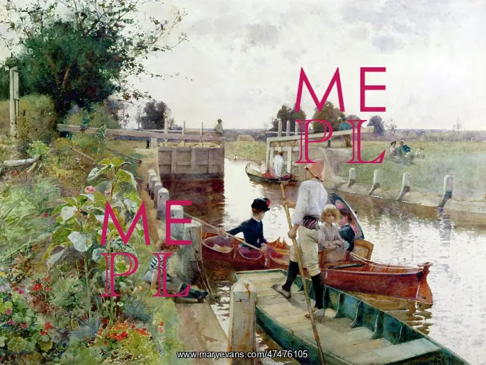 : The Lock ' canal scene with boats : The Lock ' canal scene with boats