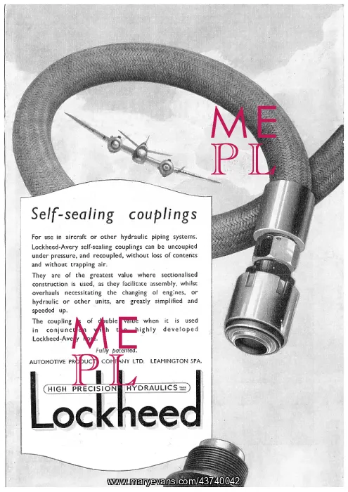 : Lockheed Avery Self-Sealing Couplings : Lockheed Avery Self-Sealing Couplings