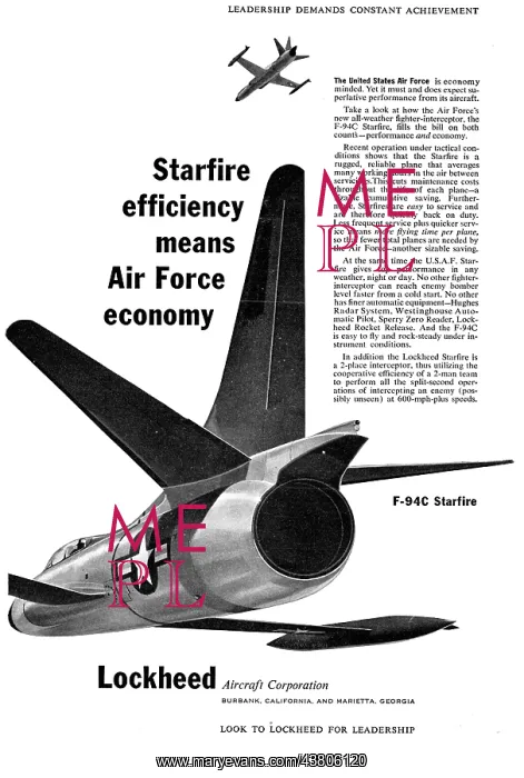 : Lockheed F-94C Starfire : Lockheed F-94C Starfire