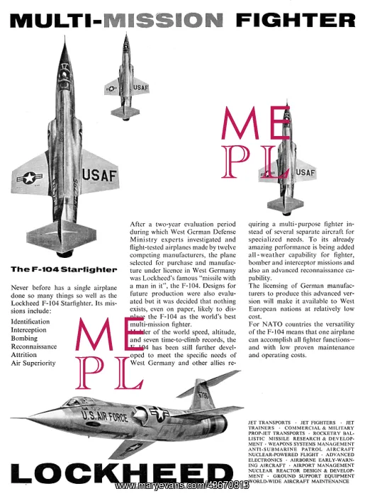 : Lockheed F104 Starfighter : Lockheed F104 Starfighter