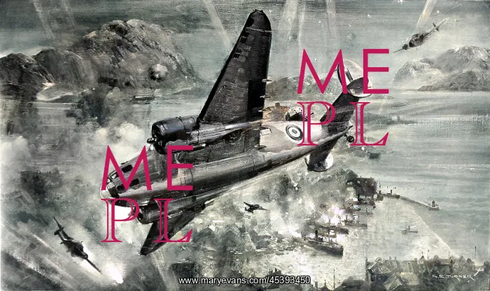 : Lockheed Hudsons bombing Aalesund; Second World War, 1941 : Lockheed Hudsons bombing Aalesund; Second World War, 1941