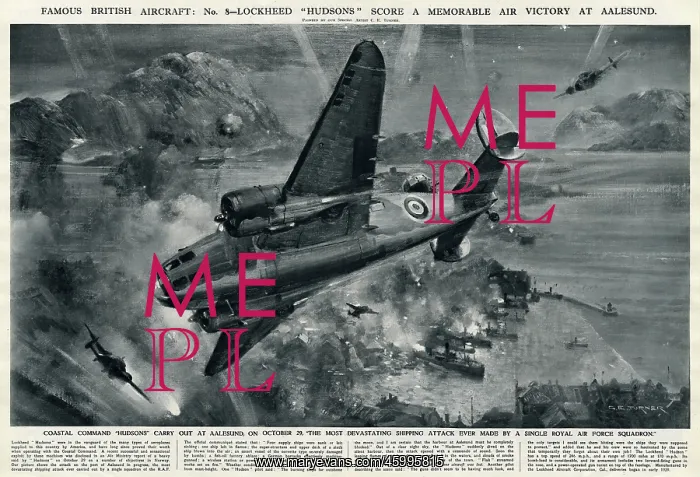  : Lockheed Hudsons bombing Aalesund; Second World War, 1941