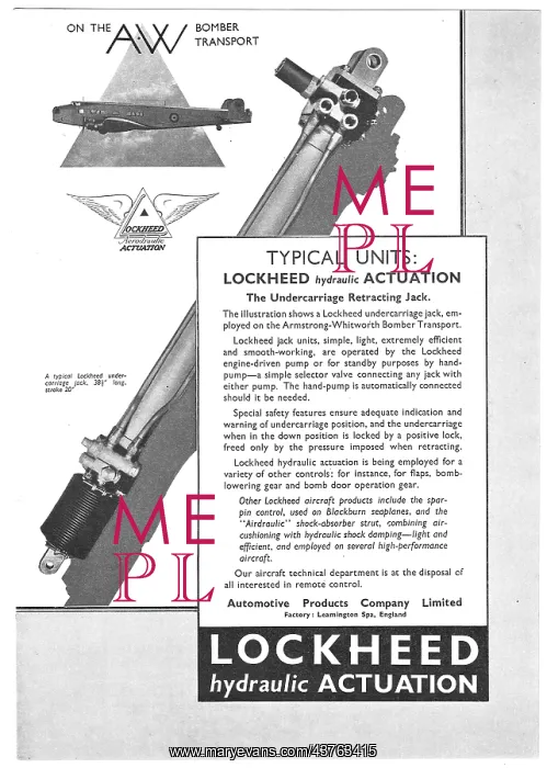 : Lockheed Hydraulic Undercarriage Retraction Jack : Lockheed Hydraulic Undercarriage Retraction Jack