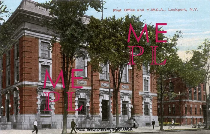 : Lockport, Niagara County, New York, USA - Post Office, YMCA : Lockport, Niagara County, New York, USA - Post Office, YMCA