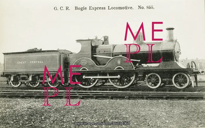  : Locomotive no 855 4-4-0 bogie express engine