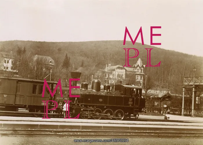  : Locomotive engine and carriage, Austrian railway