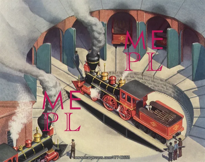 : Locomotive on Turntable : Locomotive on Turntable