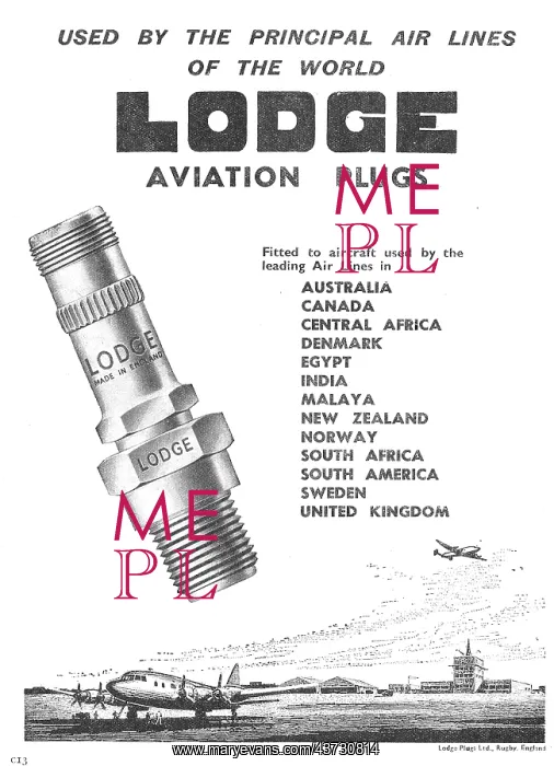 : Lodge Aero Engine Sparking Plugs & Igniters : Lodge Aero Engine Sparking Plugs & Igniters