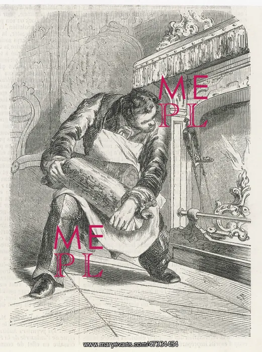: A LOG ON THE FIRE / 1856 : A LOG ON THE FIRE / 1856
