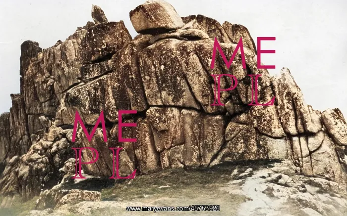 : Logan Rock of Treen in Cornwall : Logan Rock of Treen in Cornwall