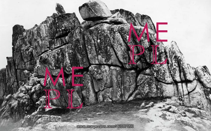 : Logan Rock of Treen in Cornwall : Logan Rock of Treen in Cornwall