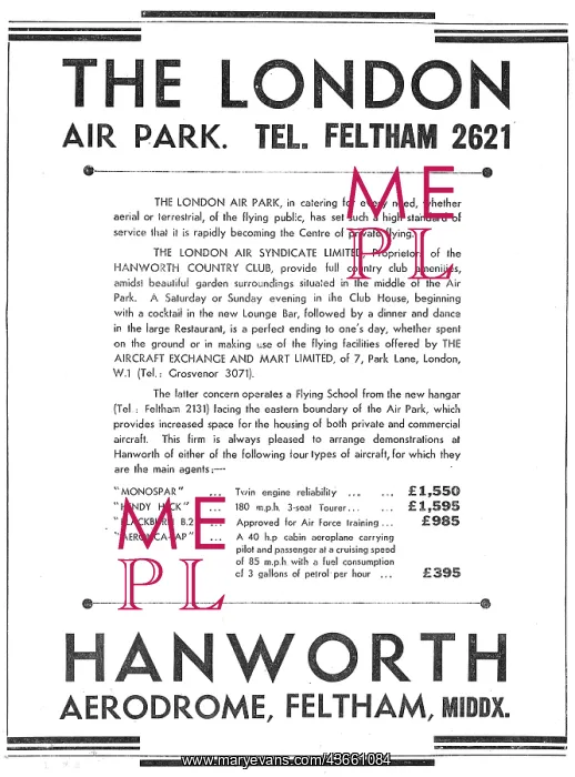 : The London Air Park - Summary Of Services & Facilities : The London Air Park - Summary Of Services & Facilities