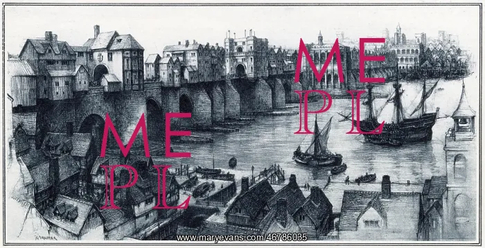 : London Bridge before 1561 : London Bridge before 1561