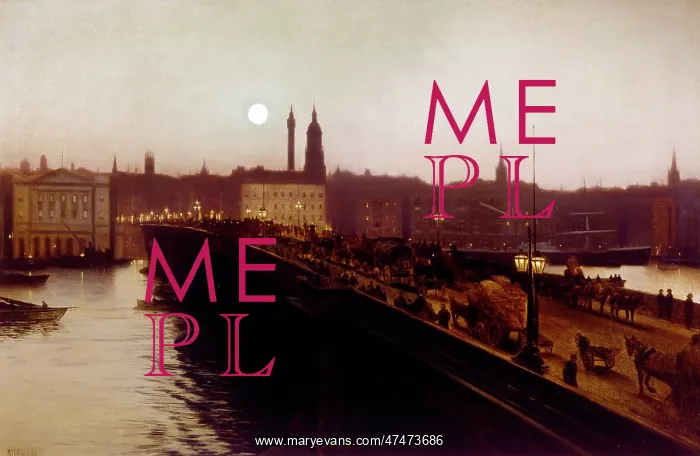 : London Bridge by Moonlight : London Bridge by Moonlight