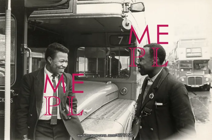 : London bus driver and conductor, 1968 : London bus driver and conductor, 1968
