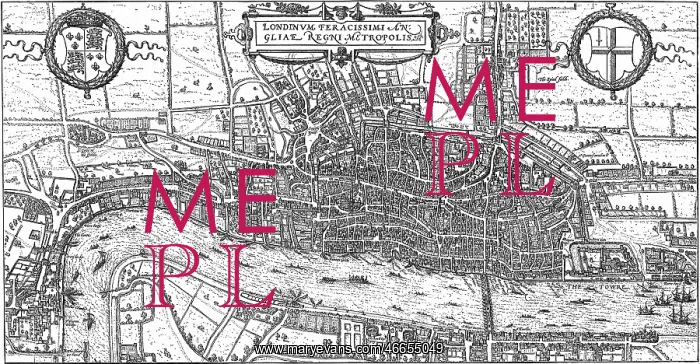 : London City Map, 1575 : London City Map, 1575